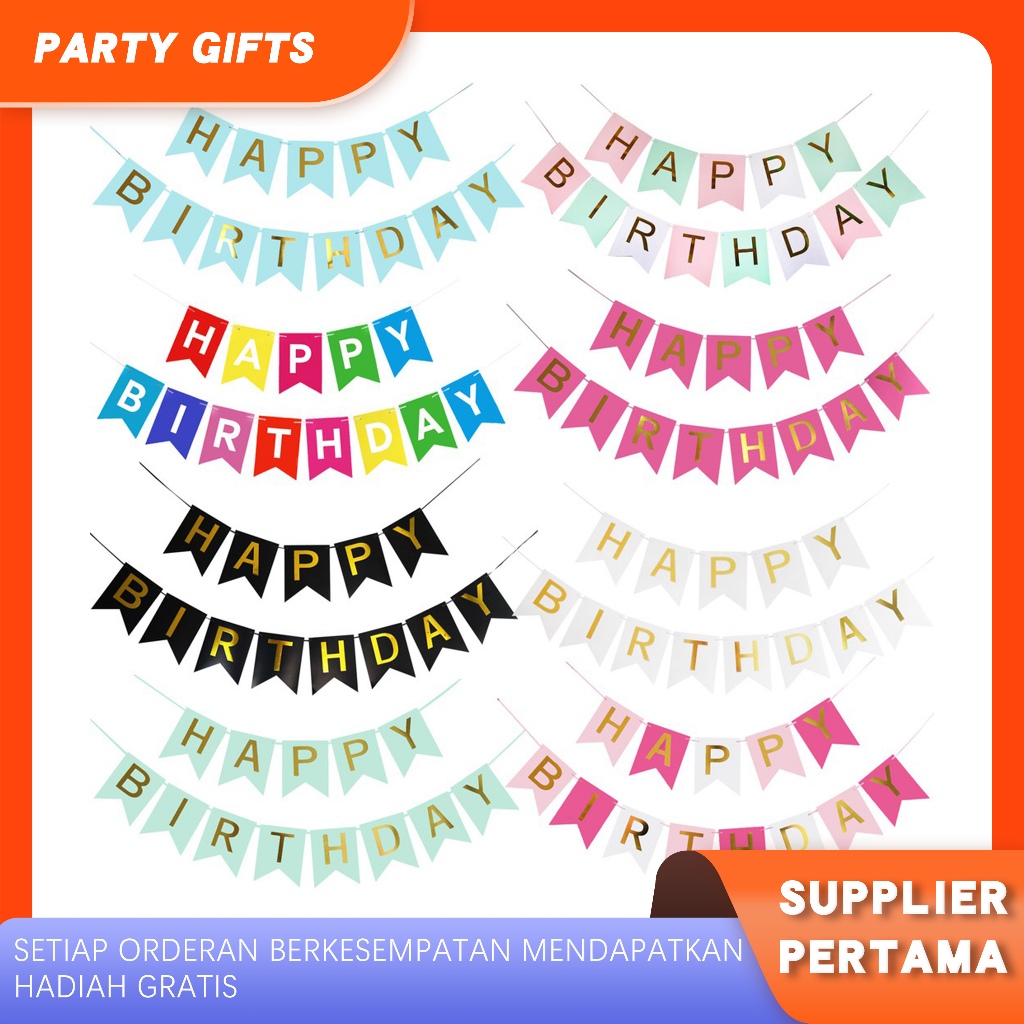 Banner Segilima Happy Birthday Cheap Banner 11.5X16 cm