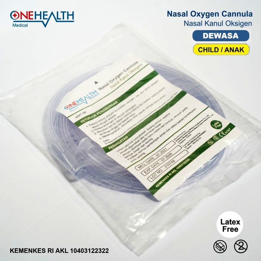 Jual Onehealth Nasal Oxygen Canula / Selang Oksigen Dewasa, Anak ...