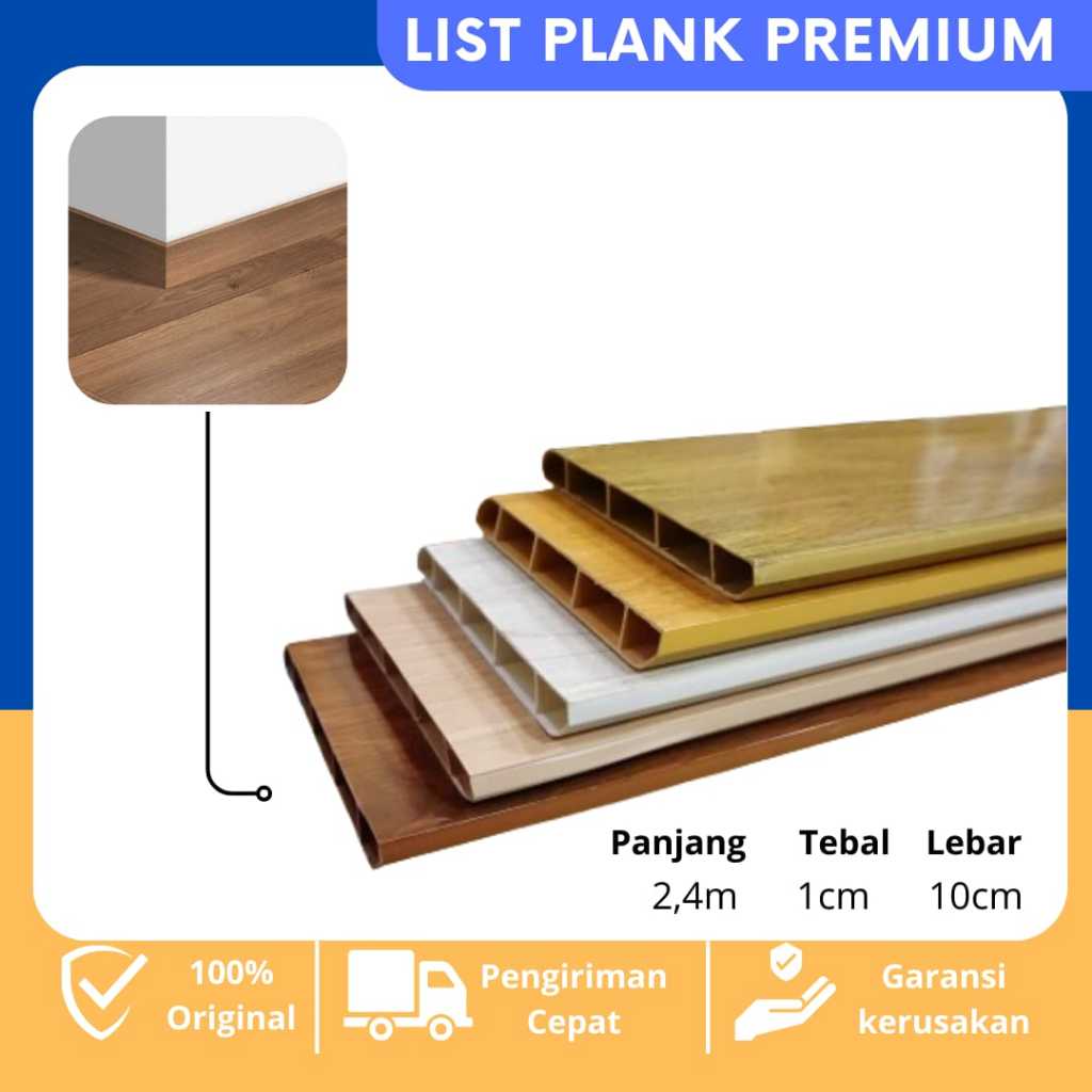 Jual LIST PVC/PLINT LIST PLANK/SKIRTING LIST LANTAI KAYU LANTAI VINYL 2