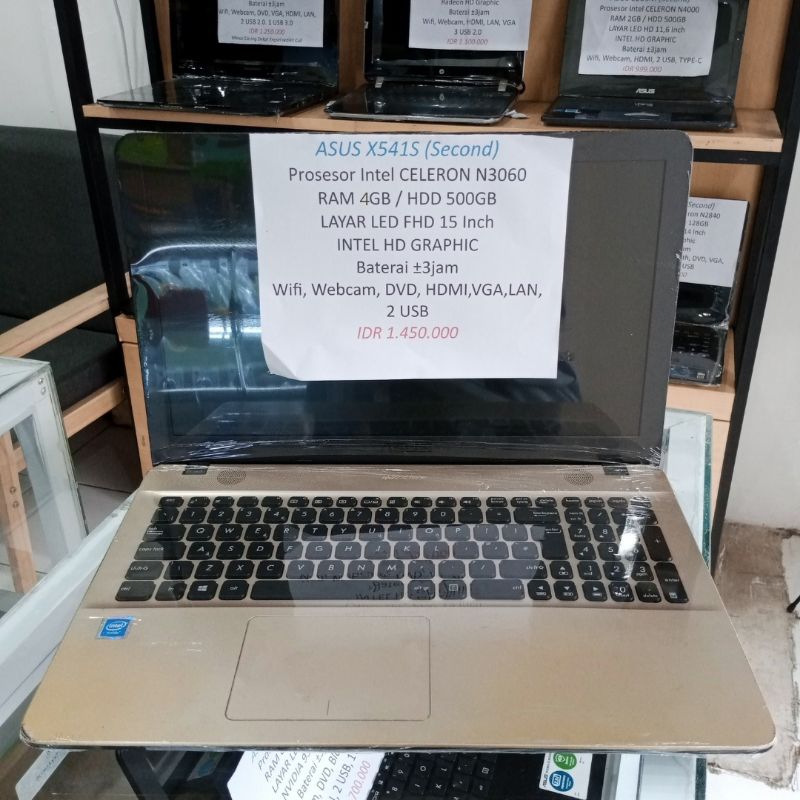 Jual Second LAPTOP ASUS X541S Intel Celeron N3060 RAM 4GB HDD 500GB ...