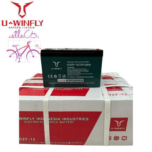 Jual UWINFLY Aki 12V/12AH Aki Sepeda Listrik 1 DUS ( isi 4pcs) | Shopee