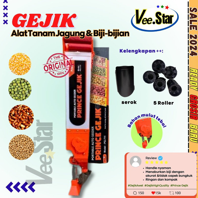 Jual Gejik Alat Tanam Jagung Biji Bijian Seeder Prince Shopee Indonesia