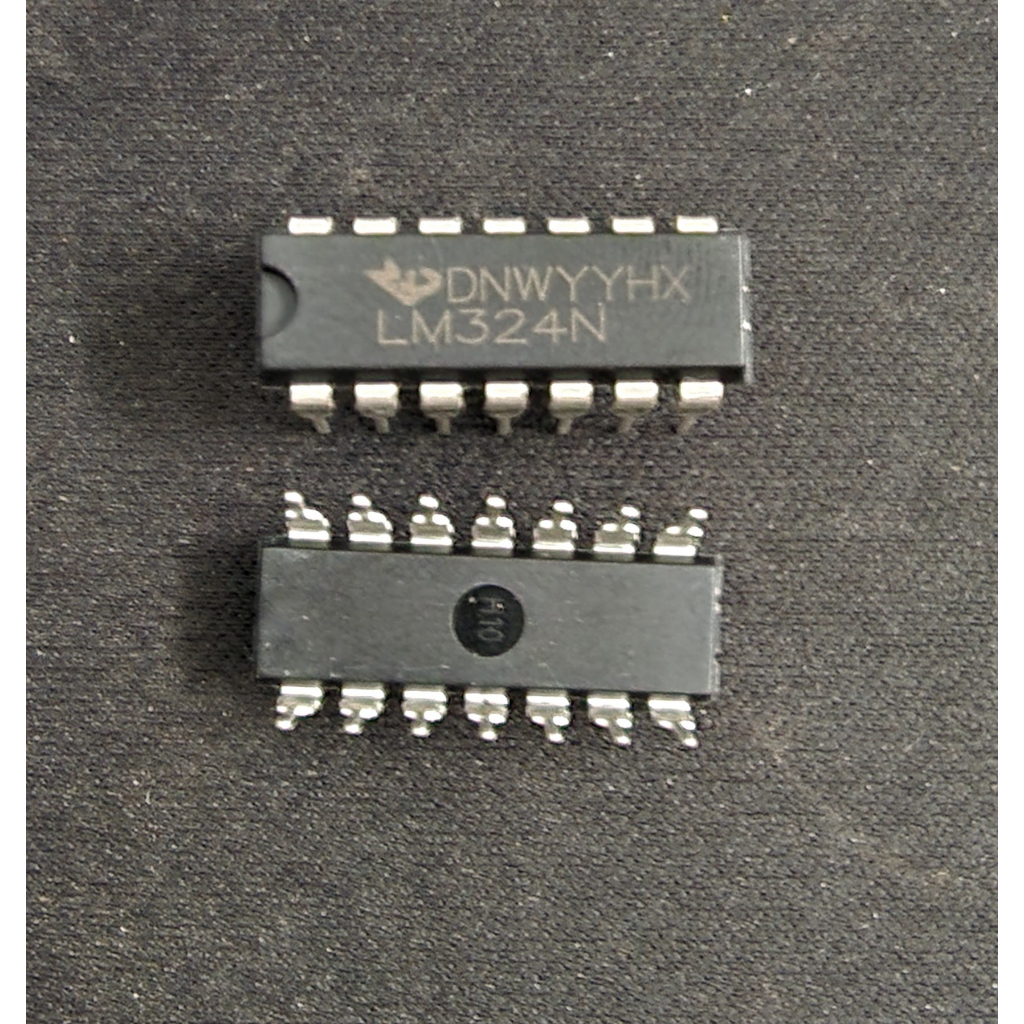 Lot De 2 Circuits Intégrés LM324N - Amplificateur Opérationnel Quadruple DIP 14 - Neuf