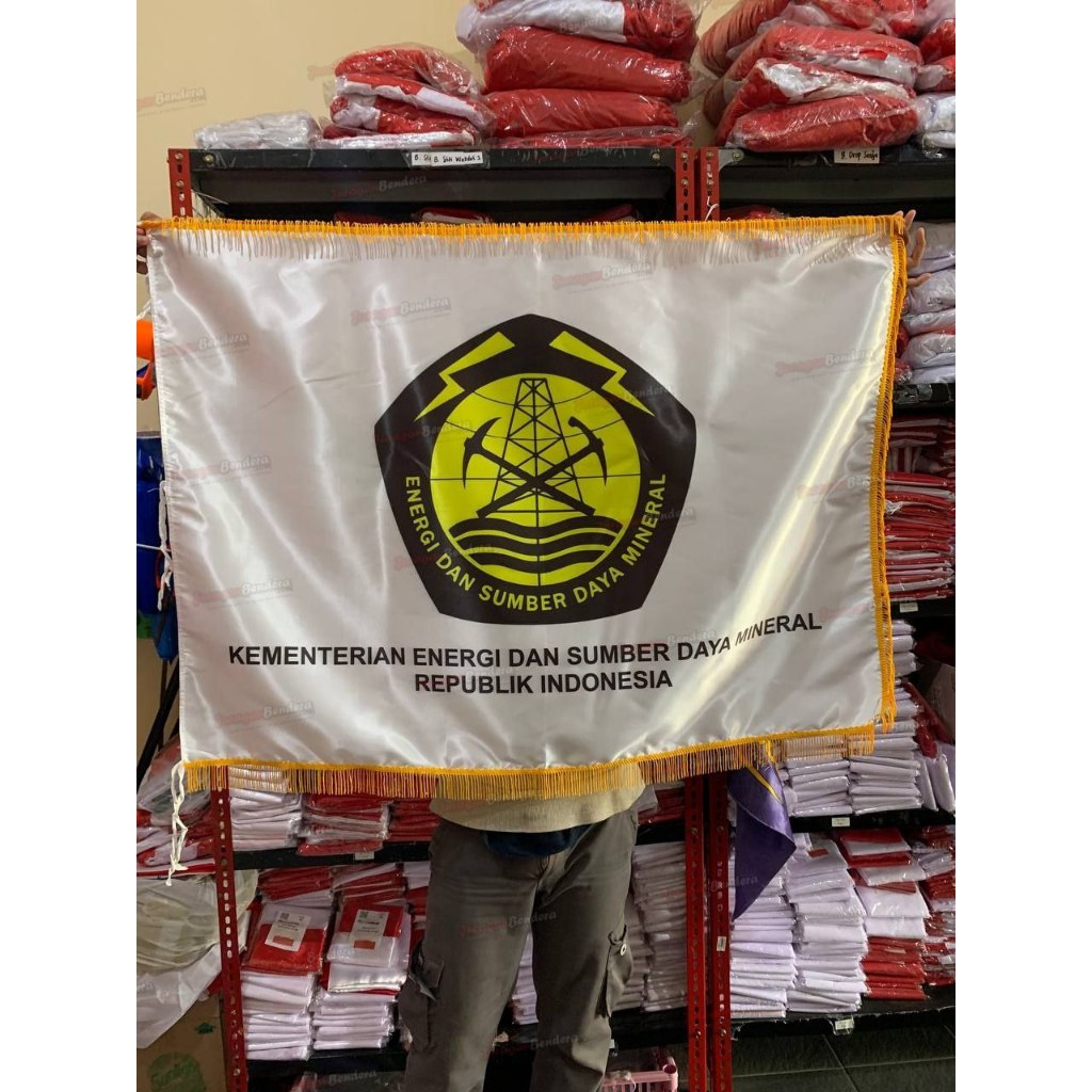 Jual Bendera Rumbai Kementerian ESDM RI Satin Premium | Shopee Indonesia