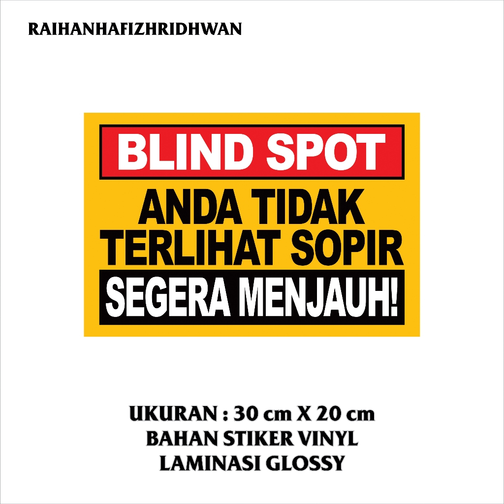 Jual STIKER / STIKER BLIND SPOT / STIER RAMBU / BLIND SPOT | Shopee ...