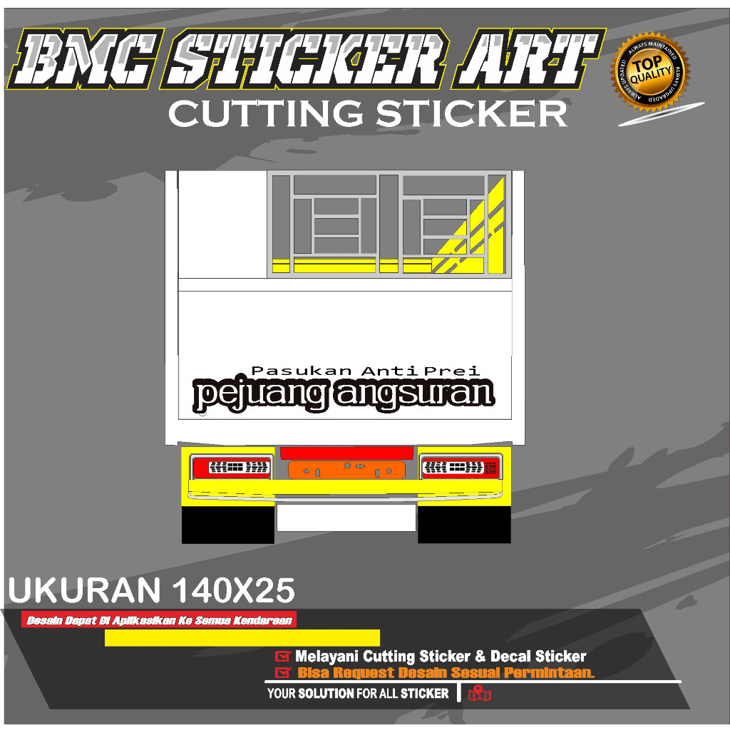 Jual STICKER CUTTING PINTU BAK TRUCK/ PEJUANG ANGSURAN | Shopee Indonesia