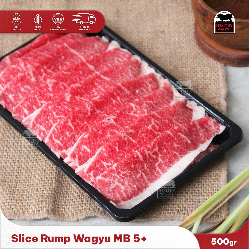 Jual Slice Beef Rump Wagyu Marbling 5 500gr Healthy Wagyu | Shopee ...