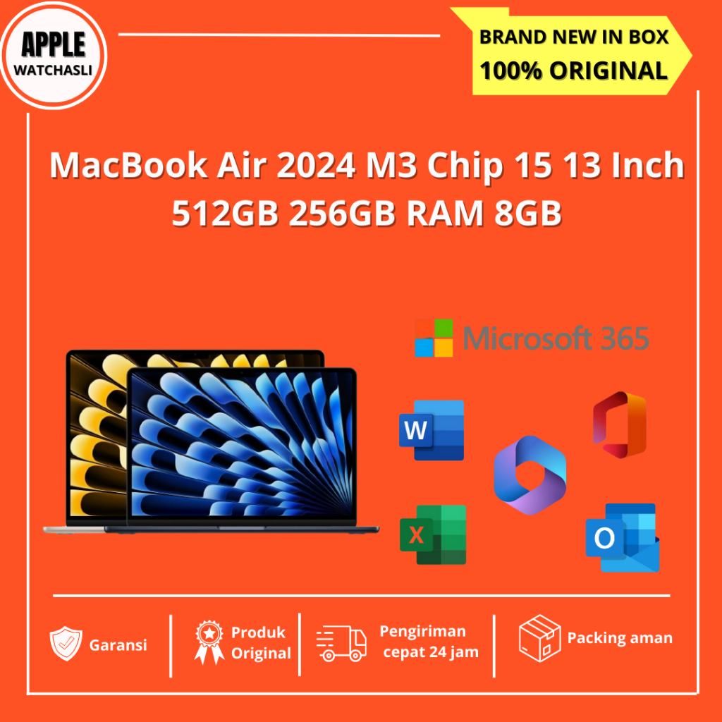 Jual (IBOX) Appleeeeeee MacBook Air 2024 M3 Chip 13 15 Inch 512GB 256GB