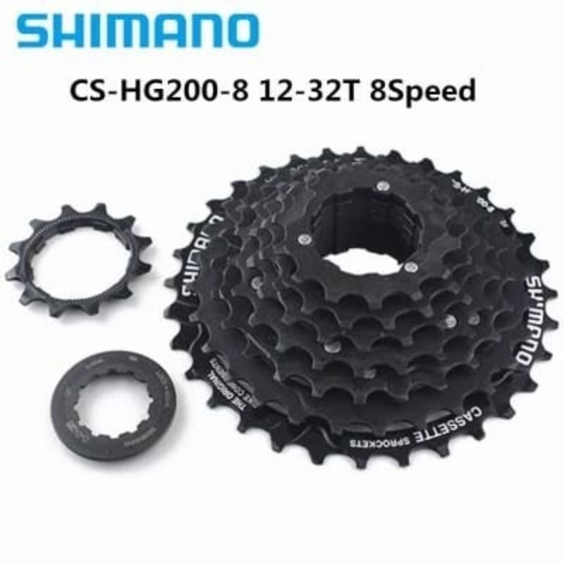 Jual Sproket Shimano CS-HG200 8 Speed 12 T - 32 T . Gear Gir Sprockets ...
