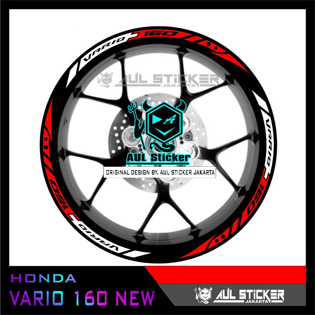 Jual STICKER VELG (0160 ) NEW VARIO 160 , 150, 125, 110 ( depan ...