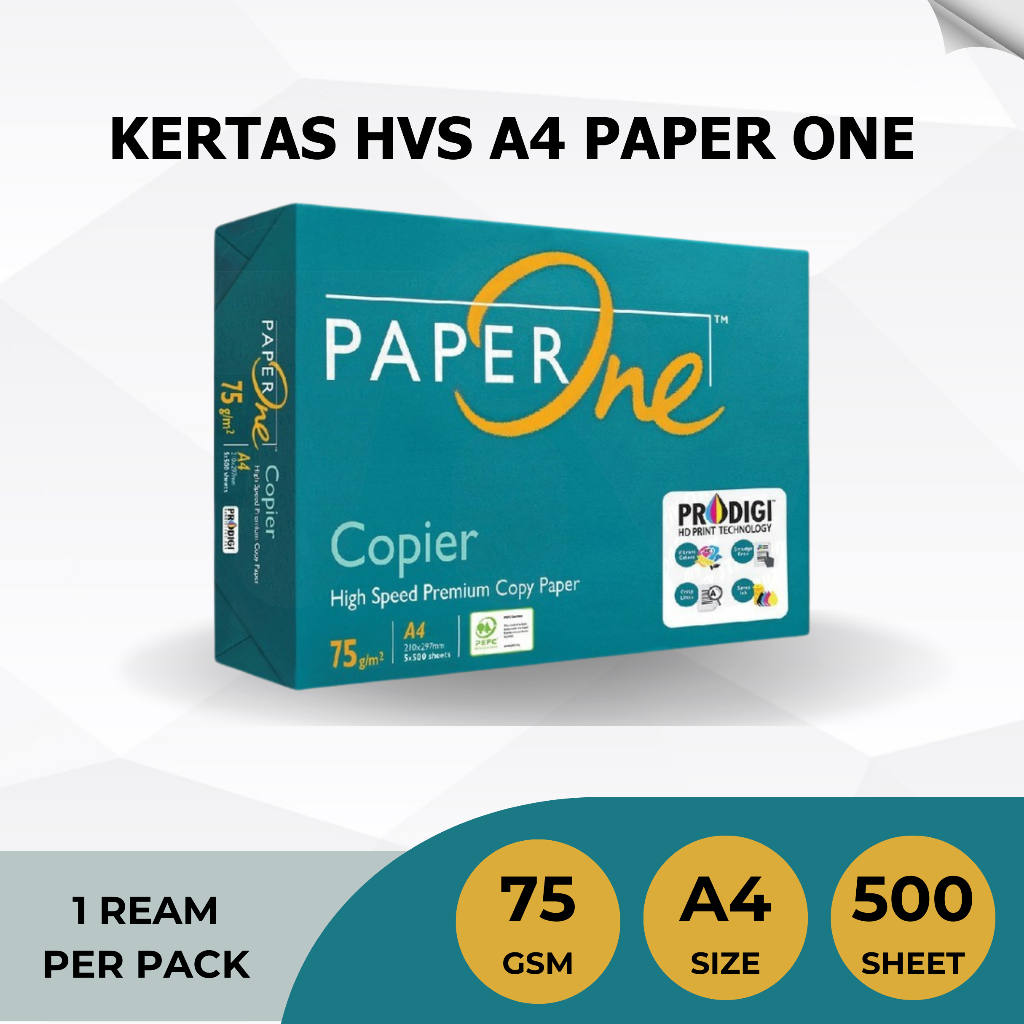 Jual Paperone Kertas A4 75gr Copier 1 Rim 500 Lembar Kertas Hvs A4