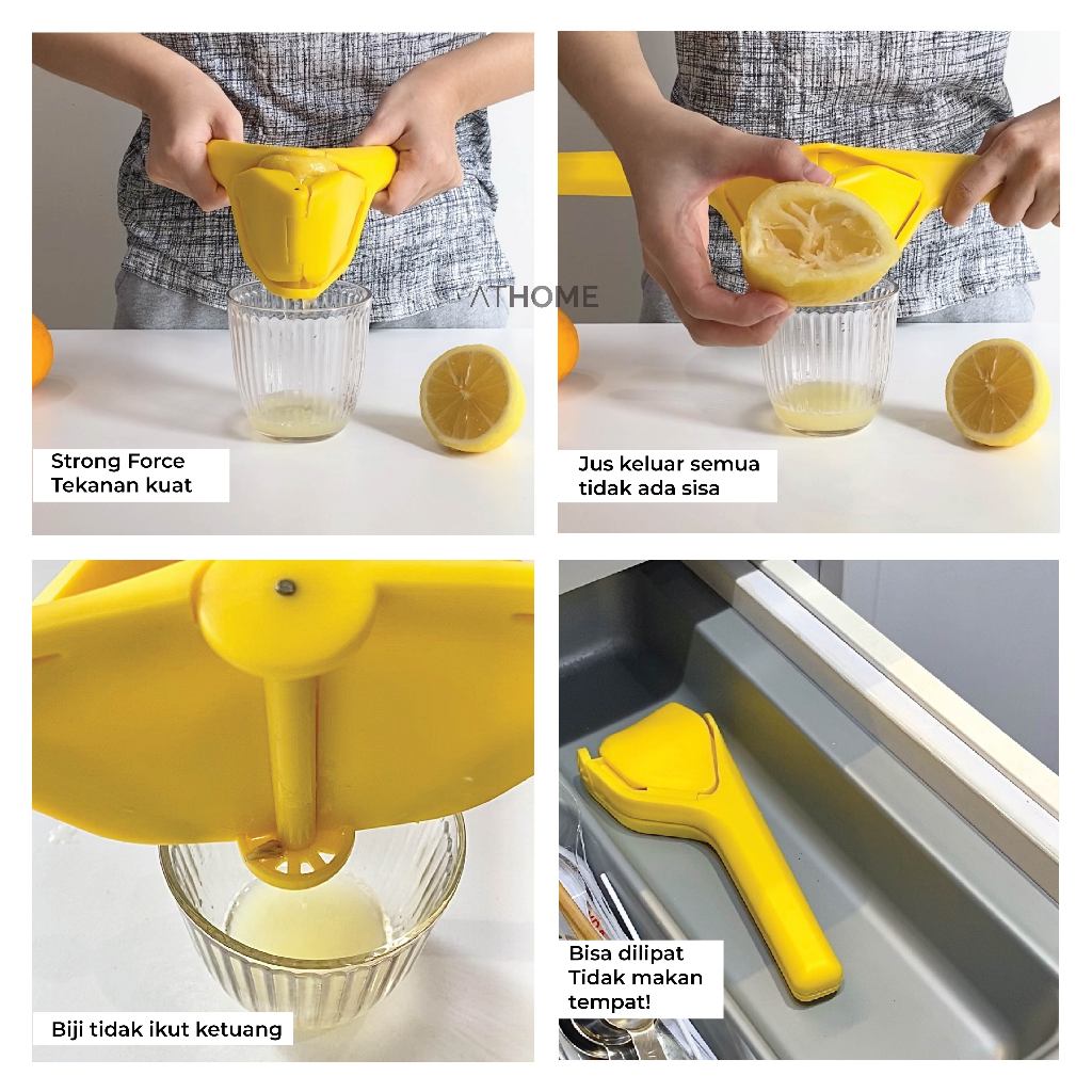 Jual ATHOME Flat Lemon Squeezer / Alat Peras Pemeras Buah Lemon Jeruk ...