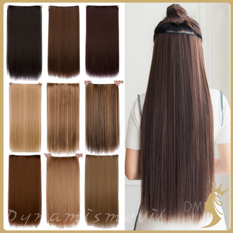 Jual COD⭐COD Wig lima klip rambut lurus panjang potongan wig One piece ...