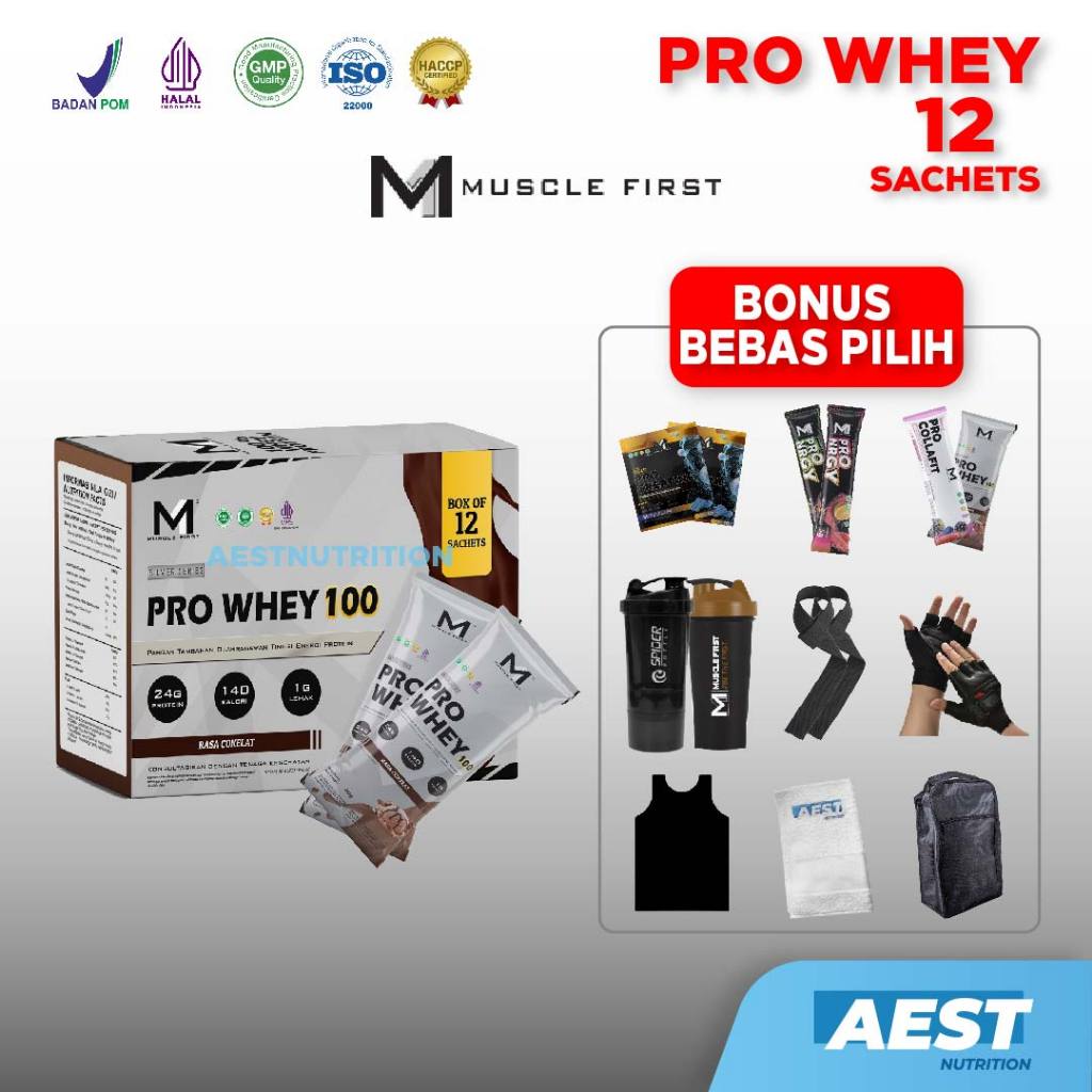 Jual Muscle First Pro Whey 12 Sachet Susu Whey Protein Concentrate ...