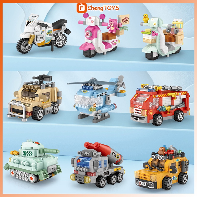 Jual FChengTOYS Blok Bangunan Mainan Mobil Bricks Toys Balok Susun Nano ...