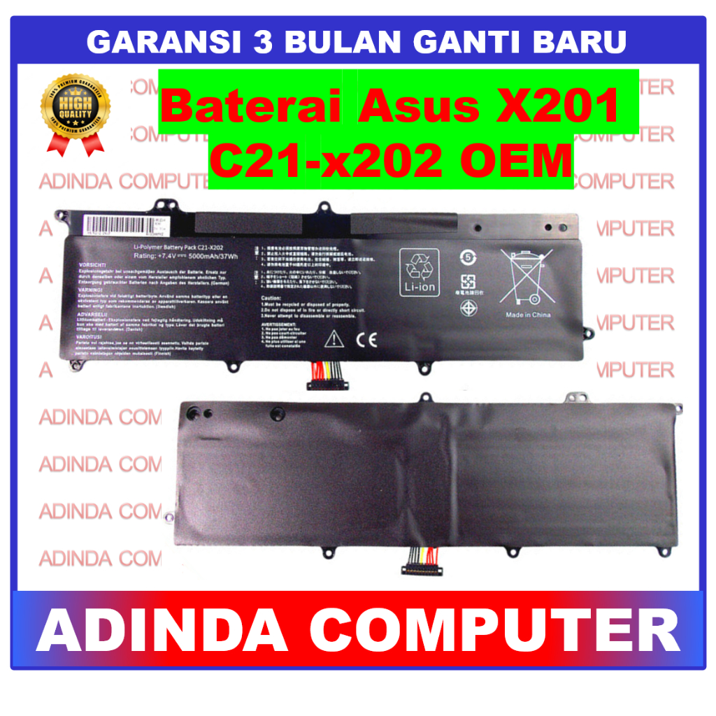 Jual Baterai Asus Vivobook X201 X201e X202 X202e S200 S200e Oem