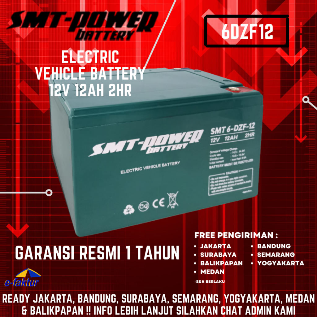 Jual AKI SEPEDA LISTRIK 12V 12AH BATTERY SELIS / MR JACKIE AKI SCOOTER