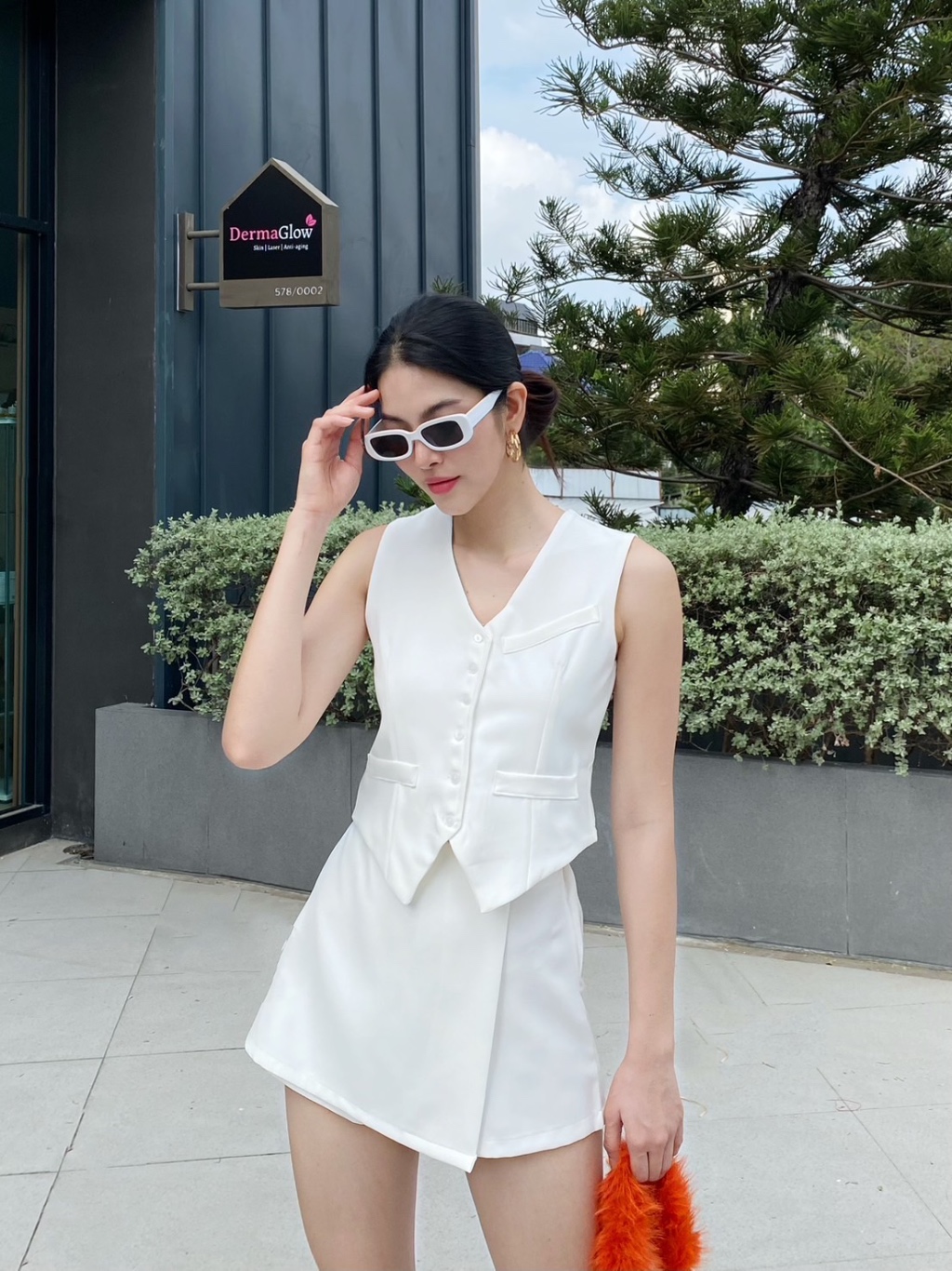 Jual Vicerra Set (Korean Sleeveless Vest Top Mini Skort One Set Import ...