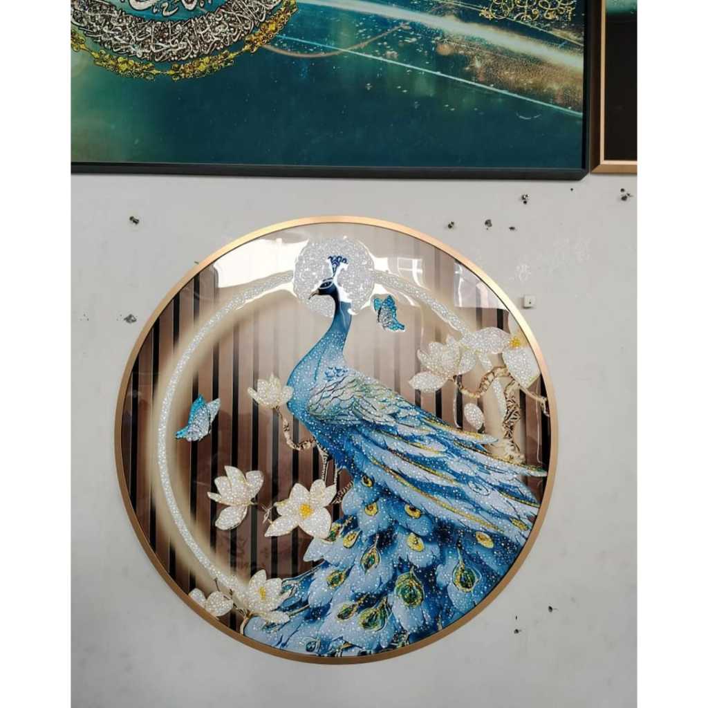 Jual Lukisan Dinding Diamond Crystal Painting 5D Bentuk Bulat Frame ...