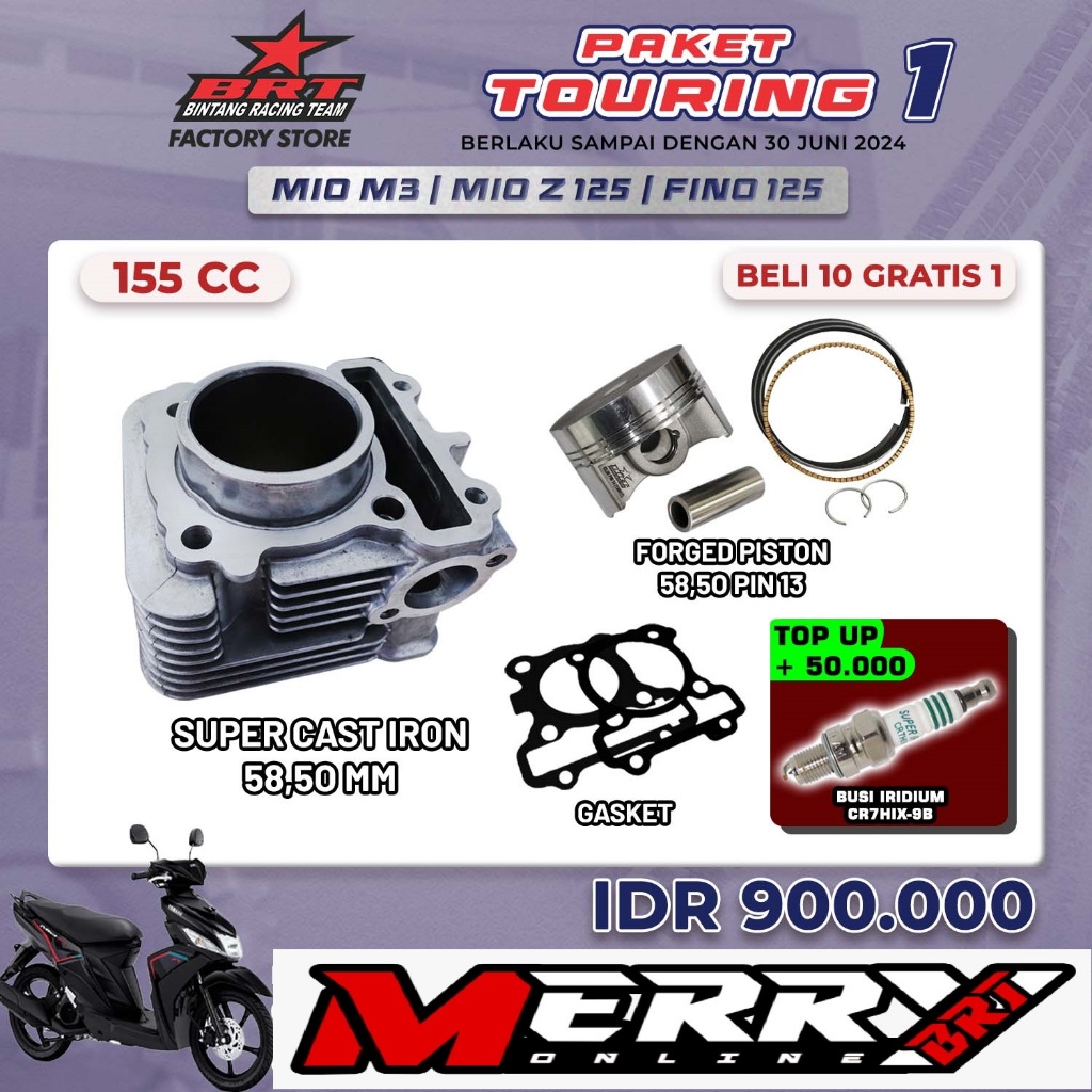 Jual Touring Brt Blok Bore Up Casting Mm M Fino Mio Z