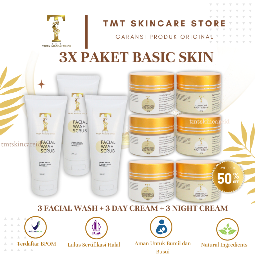 Jual 3X PAKET BASIC SKIN TMT SKINCARE | Shopee Indonesia