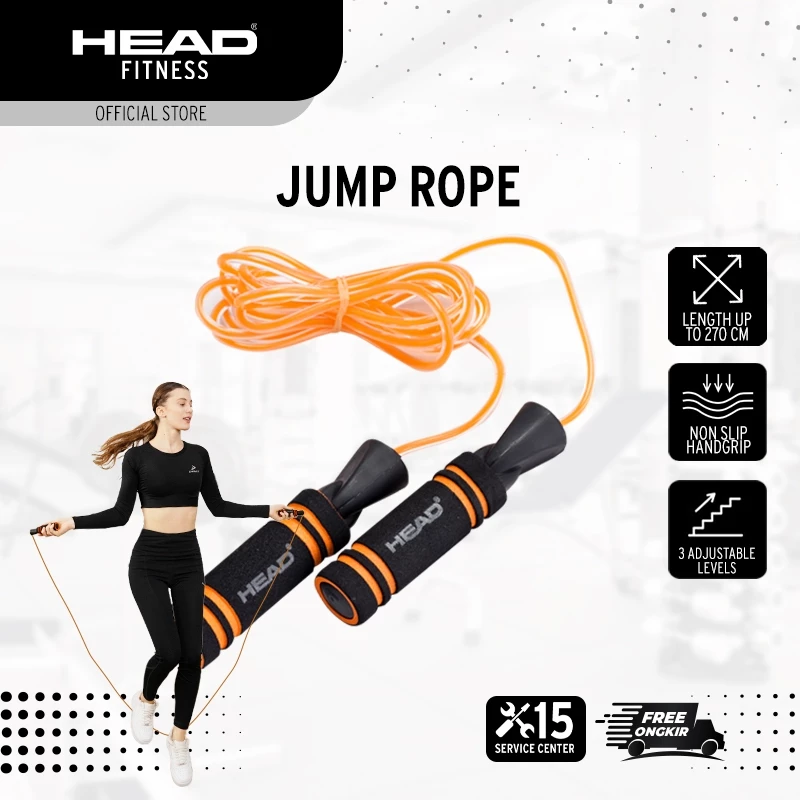 Tali Skipping Olahraga Loncat Lompat HEAD Jump Rope 300 cm