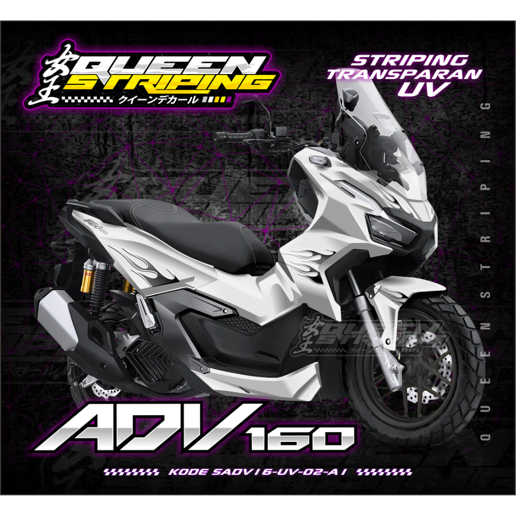 Jual Stiker Stiping Transparan Motor ADV 160 Aksesoris Stiker Striping ...