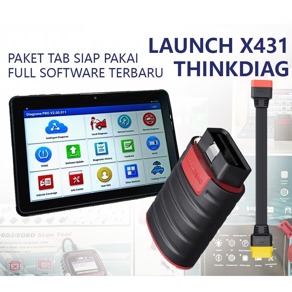 Jual Scanner Mobil Launch Thinkdiag + Tablet Android + Kabel Extension ...