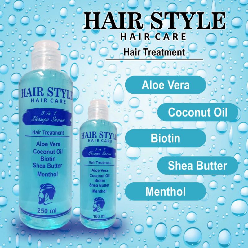 Jual Hair Style shampoo Super 3 in 1 serum Hair treatment meluruskan ...