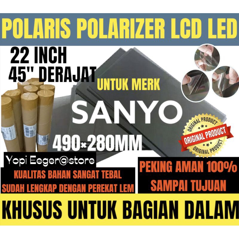 Jual POLARIS POLARIZER LCD LED SANYO 22 INCH 45" DERAJAT LAPISAN ...