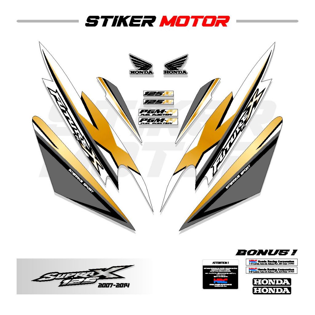 Jual SP20 STRIPING SUPRA X WAVE 125 LIS SIMPEL FUTURE X THAILOOK STYLE ...