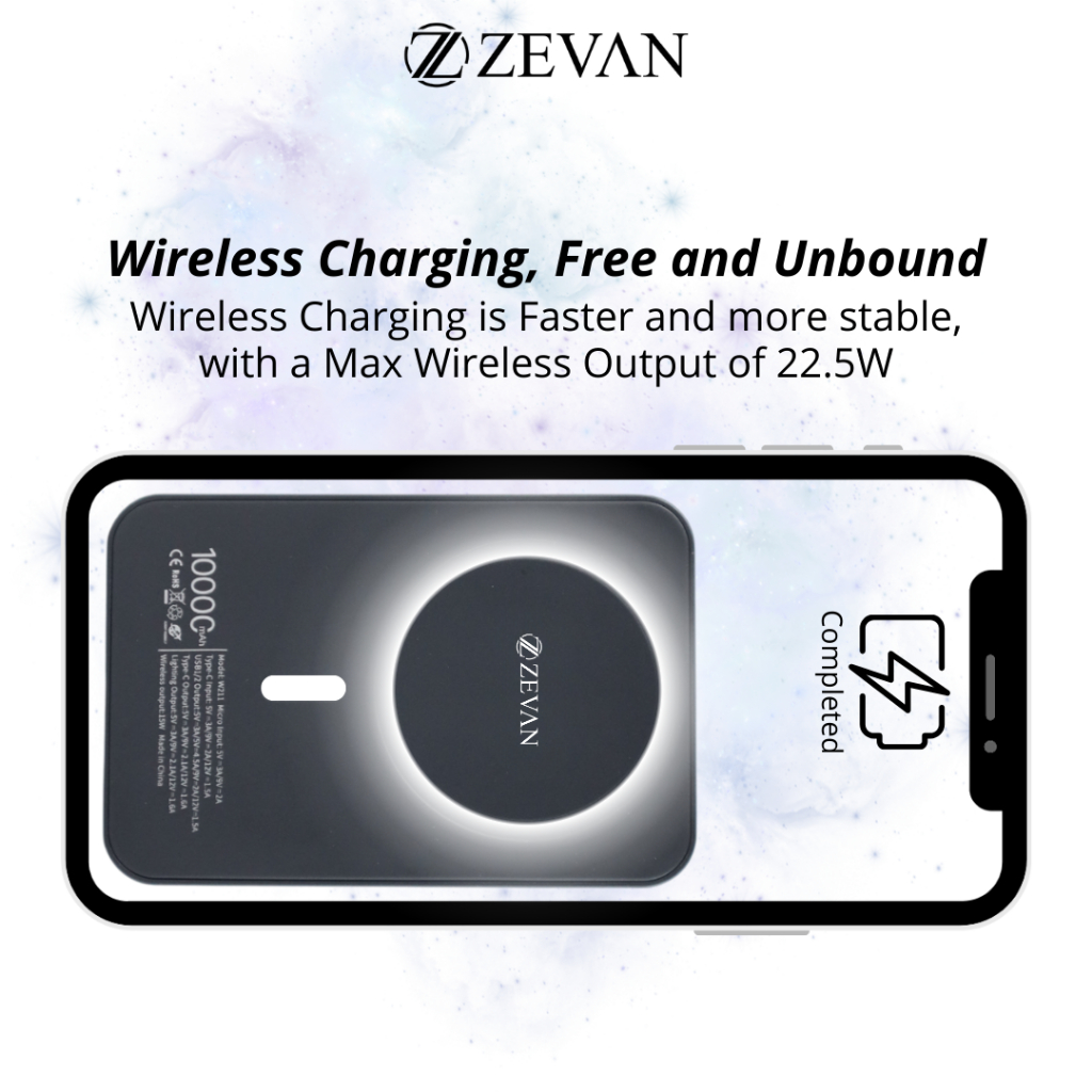 Jual ZEVAN Powerbank Wireless Magnetic Magsafe Fast Charging 20W ...