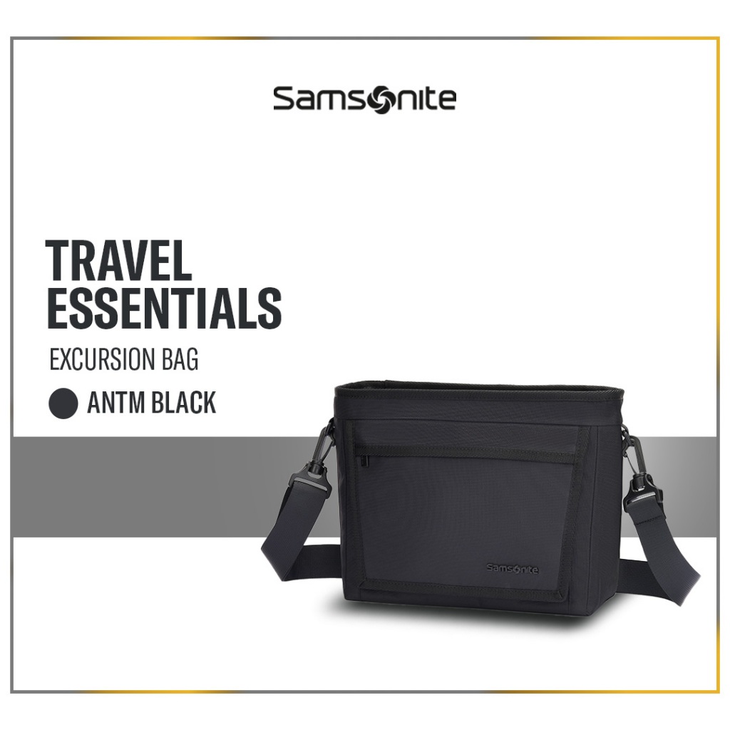 Jual Samsonite Travel Essentials Excursion Bag Antm Black Shopee