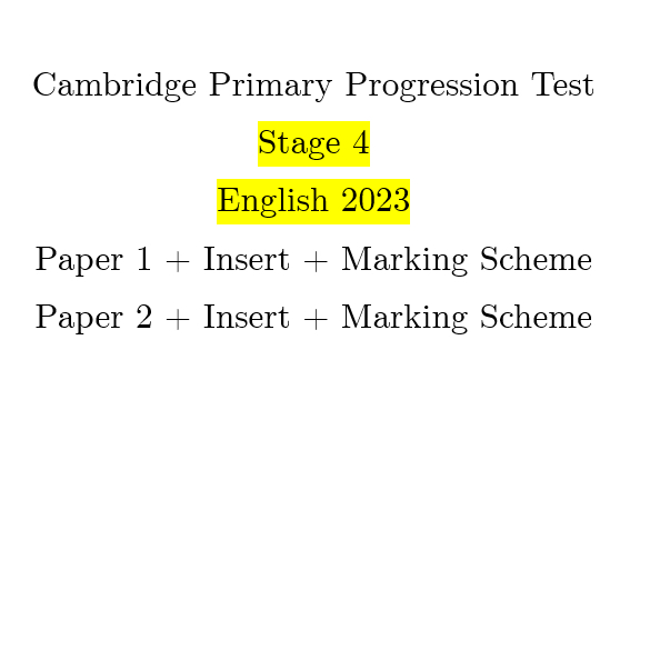 Jual Cambridge Primary Progression Stage 4 English Tahun 2023 | Shopee ...