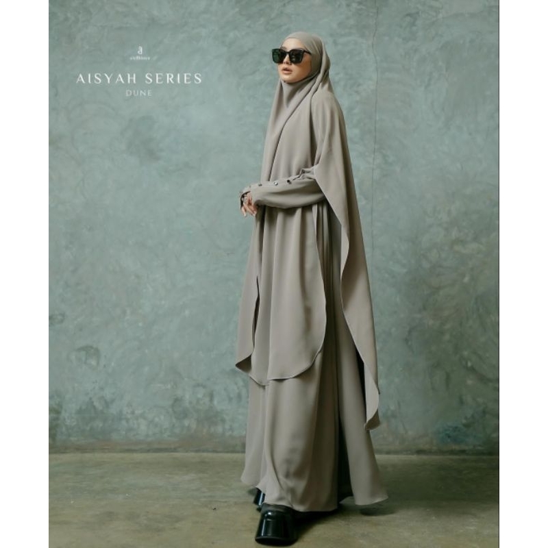 The Aisyah abaya. Modest black abaya dress for young girls ages 4 to 12 years of age. Plain black headscarf is included.