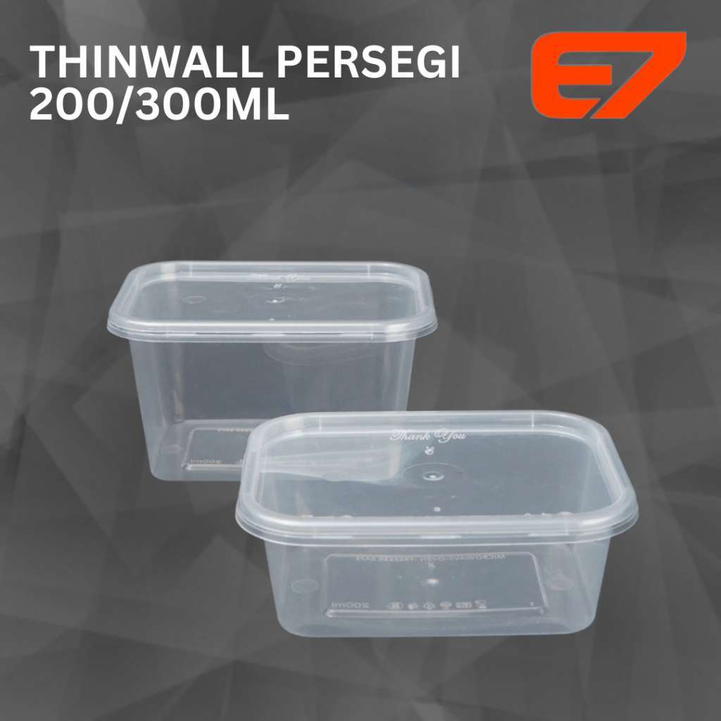 Jual Thinwall Persegi Mini Rt 200 250 300ml Food Container Kotak