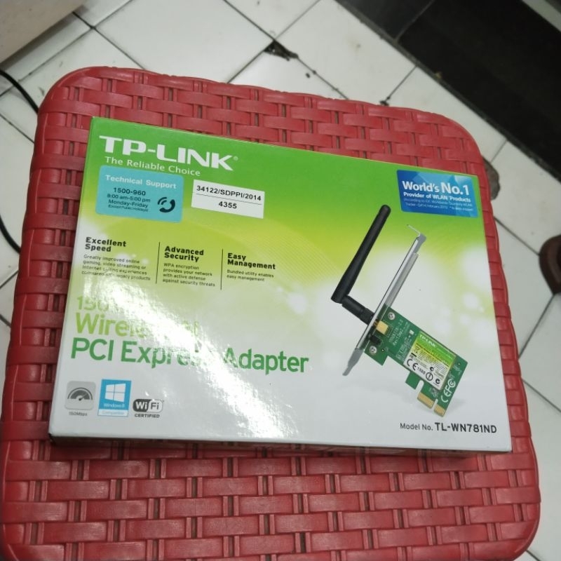 Jual Wireless Adapter TP Link TL-WN781ND 2,4GHz Wifi Receiver PCI ...