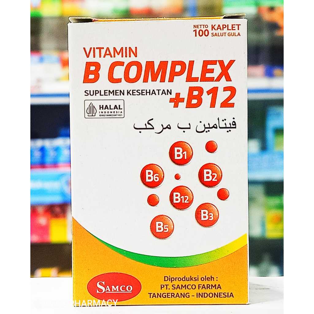 Jual Vitamin B Complex + B12 Samco Isi 100 Kaplet Shopee Indonesia