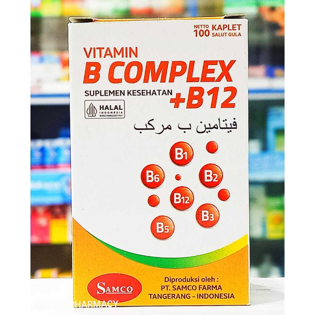 Jual Vitamin B Complex + B12 Samco Isi 100 Kaplet | Shopee Indonesia