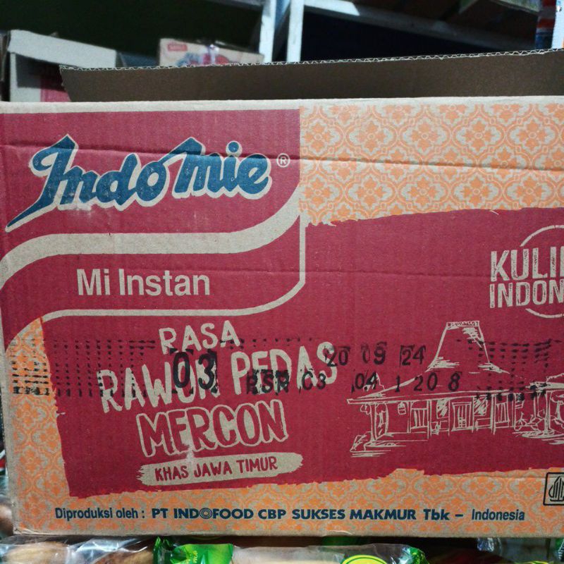 Jual indomie rasa RAWON PEDAS MERCON 1 dus isi 40x75 (exp 20/09/24 ...