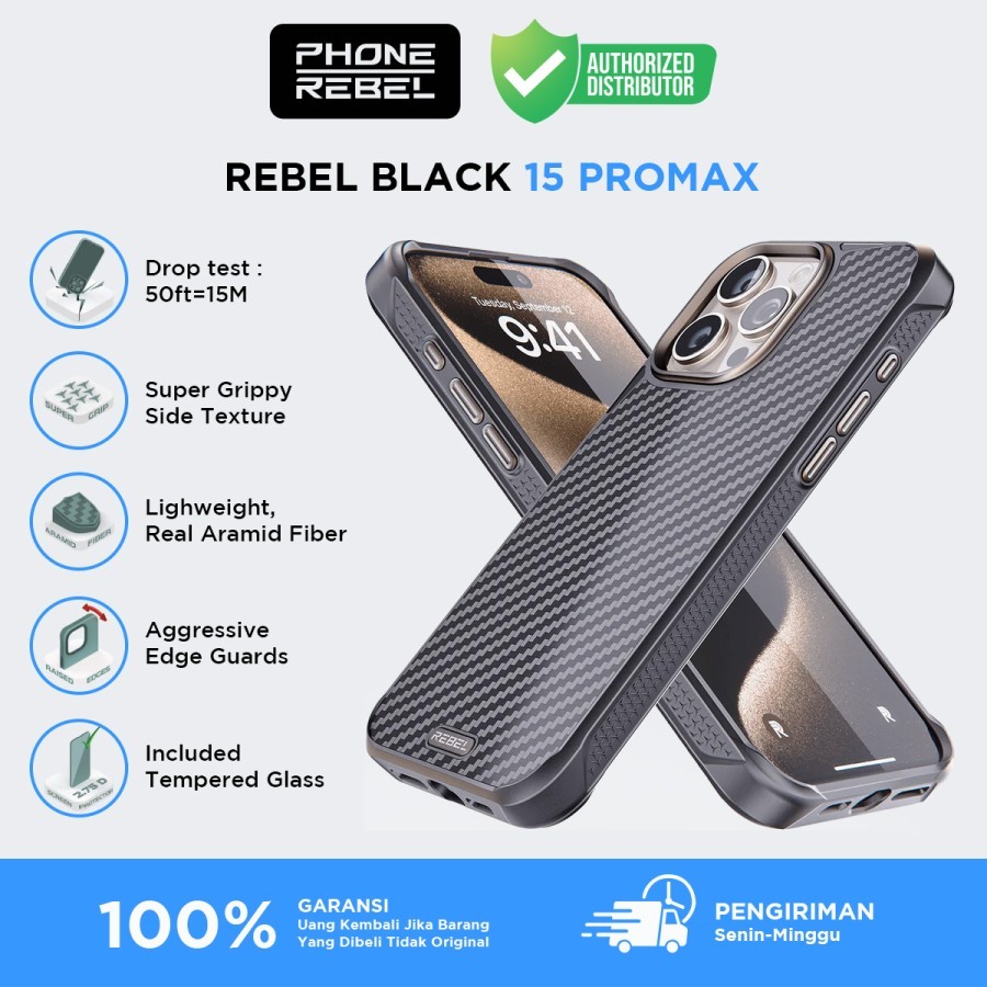 Jual Phone Rebel Series Gen 5 Aramid for Iphone 15Promax Shopee Indonesia