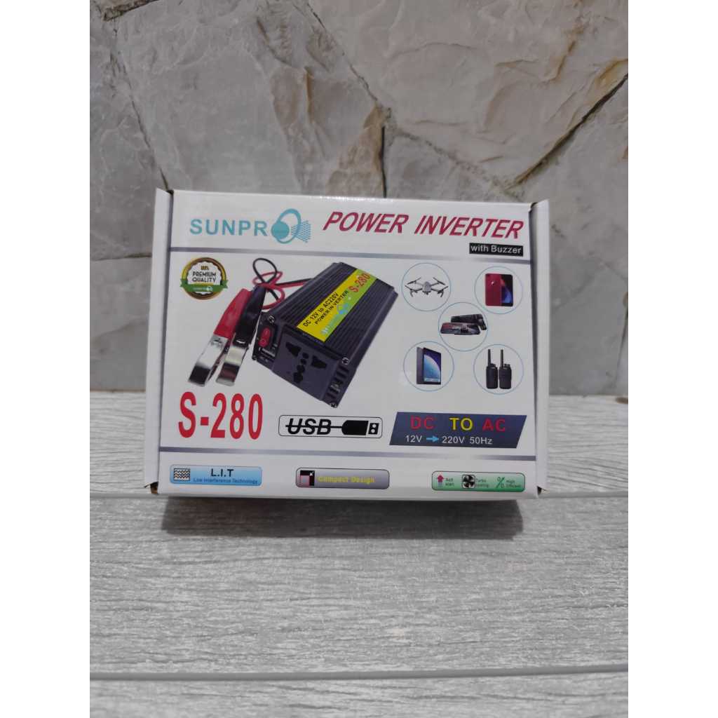 Jual Sunpro inverter s-280w DC To AC Sunpro 280 Watt Original | Shopee ...