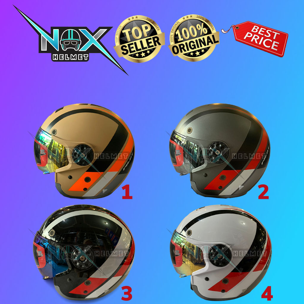 Jual Helm Pilot MRX Motif Jet Retro Classic (ongkir 2kg) | Shopee Indonesia