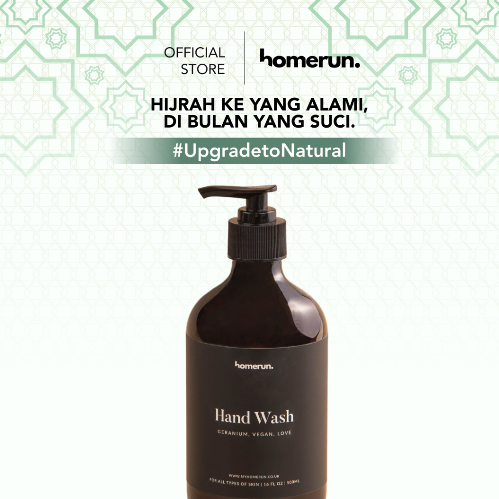 Jual (LIMITED!) Homerun Hand Wash 500ml SABUN NATURAL Geranium Hand Wash Sabun Tangan Cair