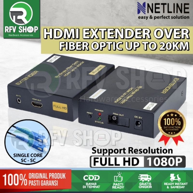 Jual Hdmi Extender Via Fiber Optic Fo Up To Km P Hz Single Core