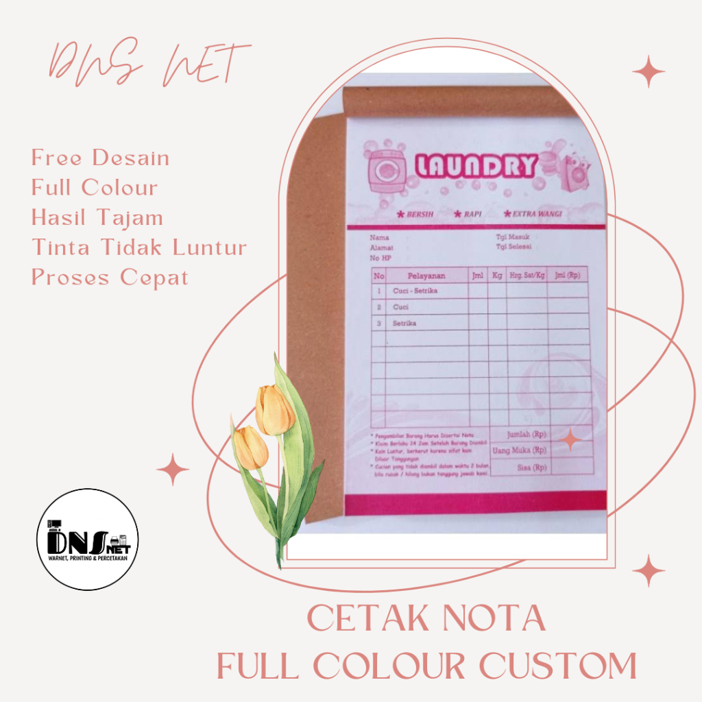 Jual CUSTOM CETAK NOTA FULL COLOUR 1 PLY / 2 PLY / 3 PLY / 4 PLY | NOTA ...