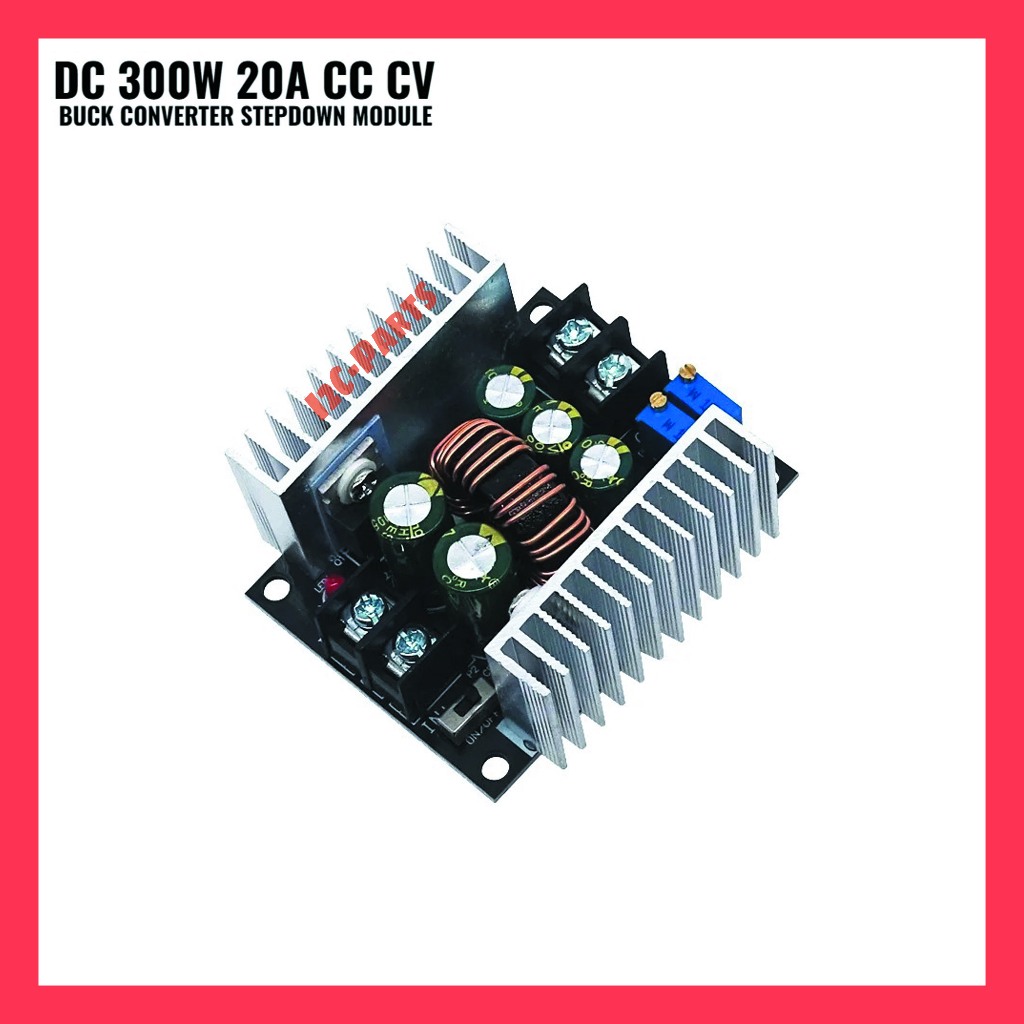 Jual DC Stepdown 20A 300W CC CV Buck Converter Adjustable Module High ...