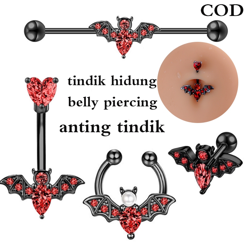 Jual Piercing Anting Cowok Keren Anting Hidung Titanium Tindik Pria Anting Tiang Panjang Kuku