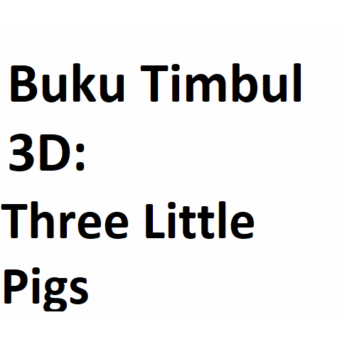 Jual The Three Little Pigs - Buku Timbul 3D Book Pop Up Fairy Tale ...