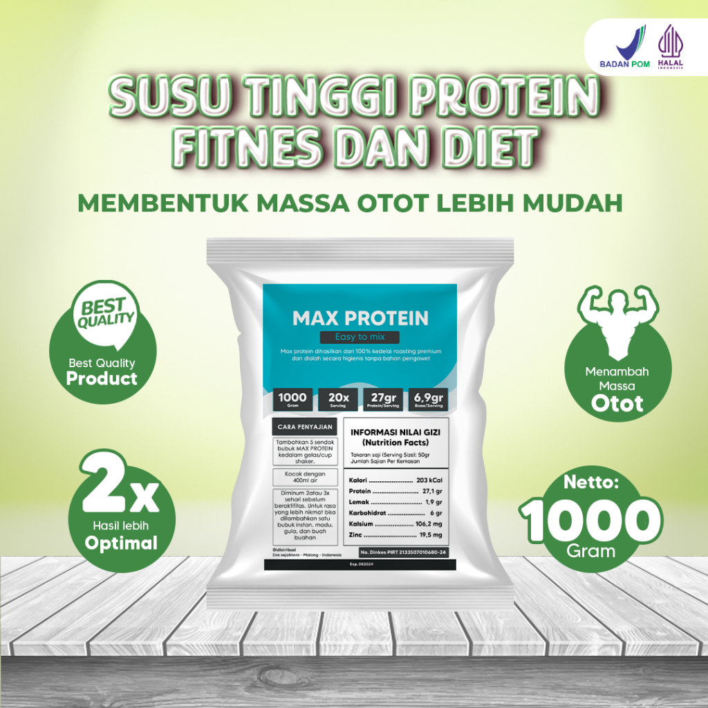 Jual 1KG MAX PROTEIN ISOLATE SUSU FITNES SUSU DIET | Shopee Indonesia